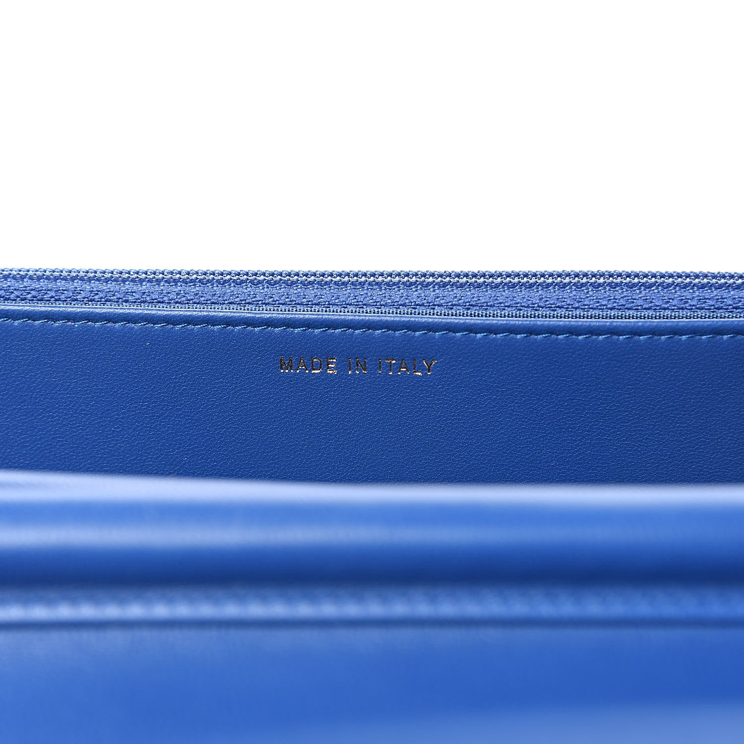 Chanel Lambskin Quilted Boy Wallet On Chain WOC Blue 7 of 9