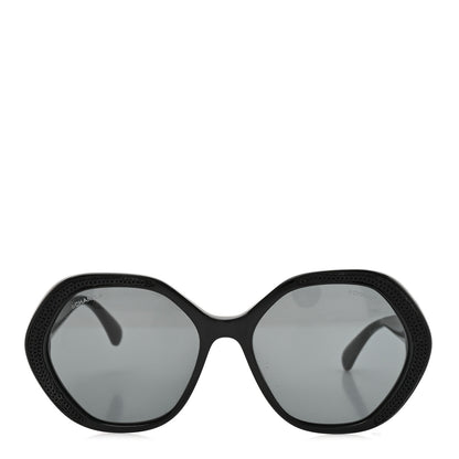 Chanel Acetate Sequin Round Sunglasses 5451 Black 2 of 8