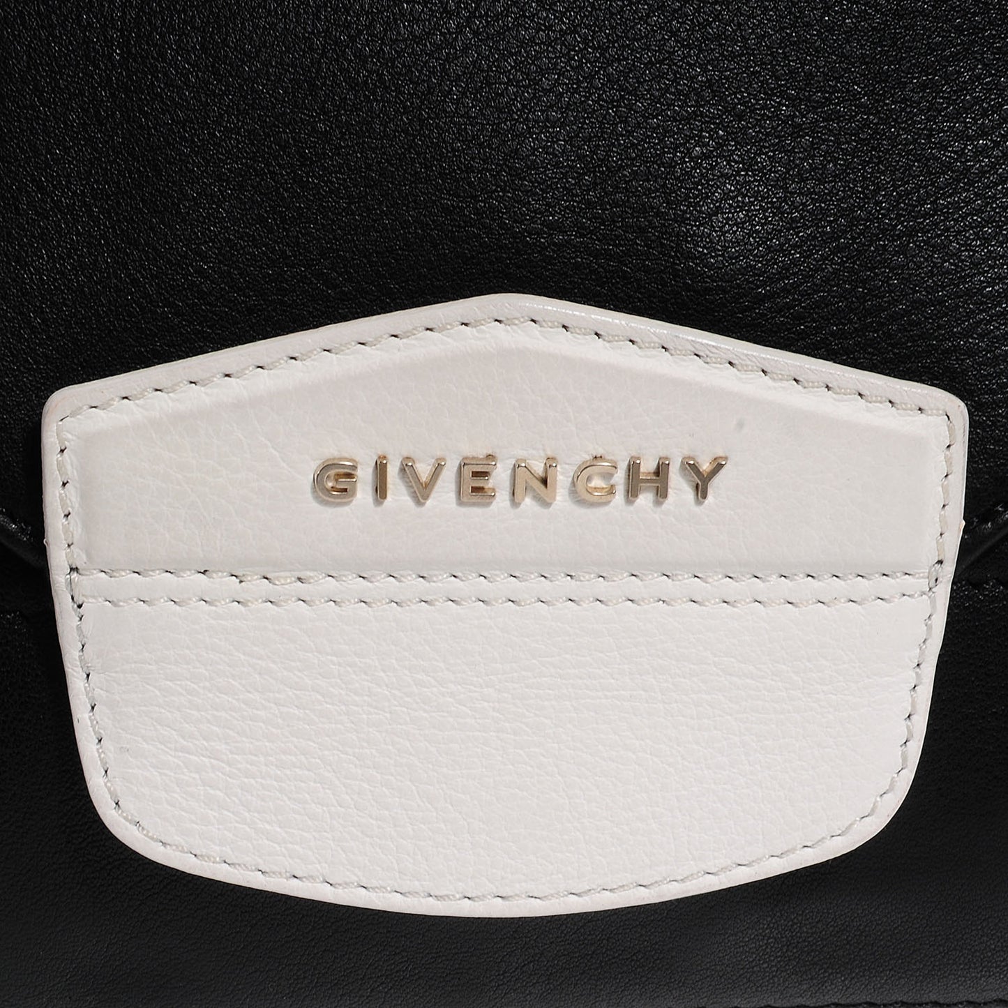 Grained Calfskin Antigona Envelope Clutch Black