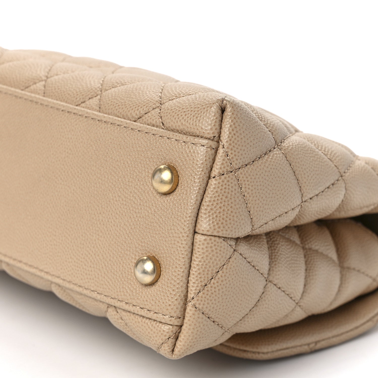 Chanel Caviar Quilted Mini Coco Handle Flap Beige 11 of 11