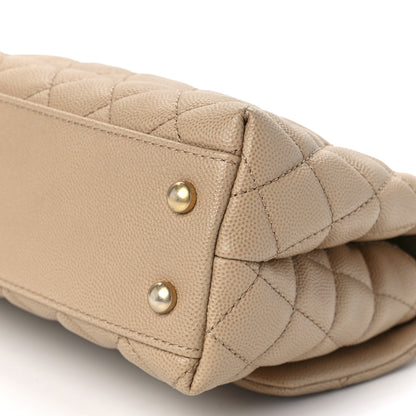 Chanel Caviar Quilted Mini Coco Handle Flap Beige 11 of 11
