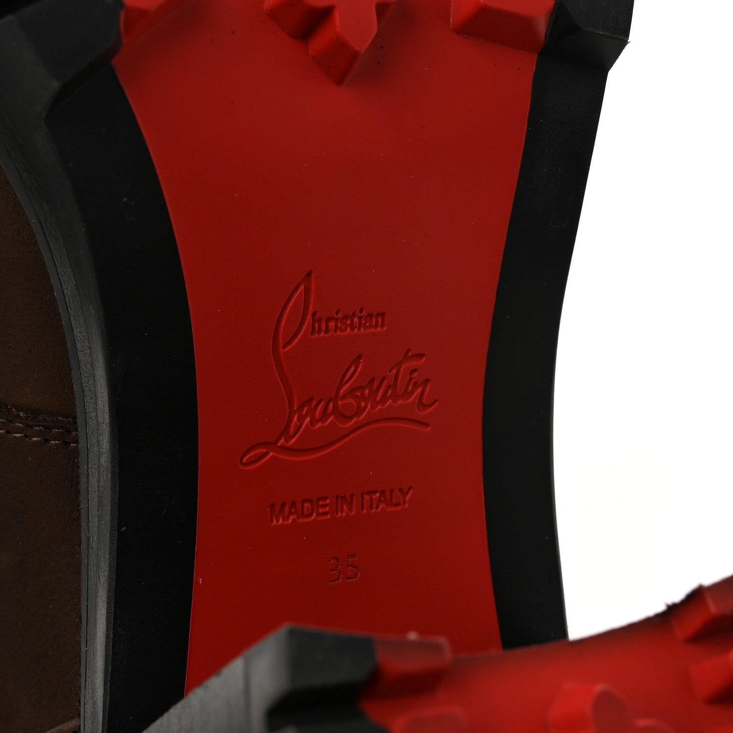 Christian Louboutin En Hiver Mixed Dual-Zip 70 Booties 35 Arabica 7 of 11