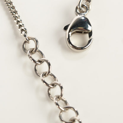 Chanel Crystal CC Pendant Necklace Silver 5 of 5