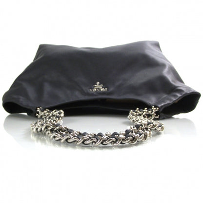 Prada Soft Calf Chain Tote Baltico 5 of 11
