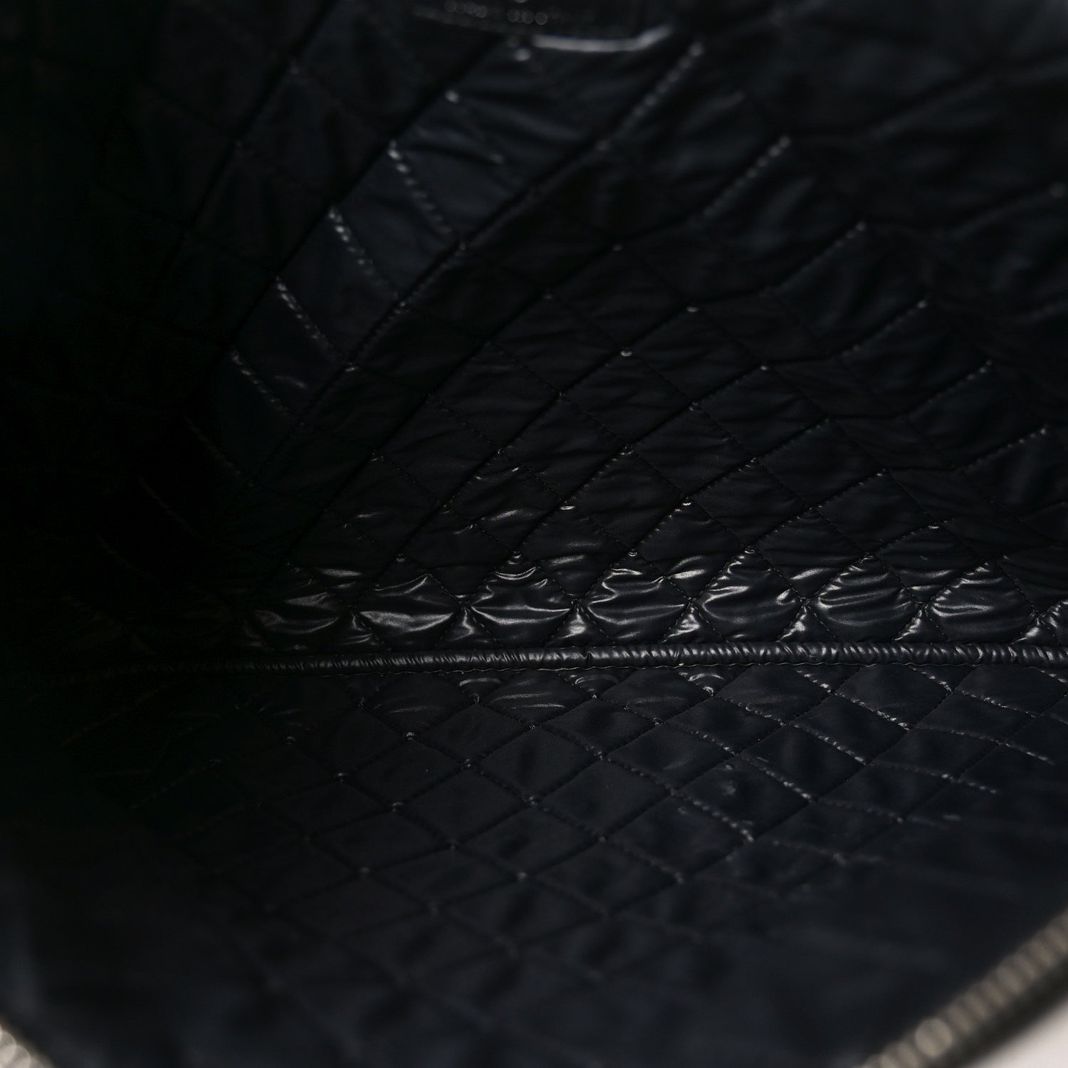 Chanel Lambskin Quilted Large Cosmetic Case Black 5 of 10