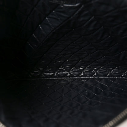 Chanel Lambskin Quilted Large Cosmetic Case Black 5 of 10