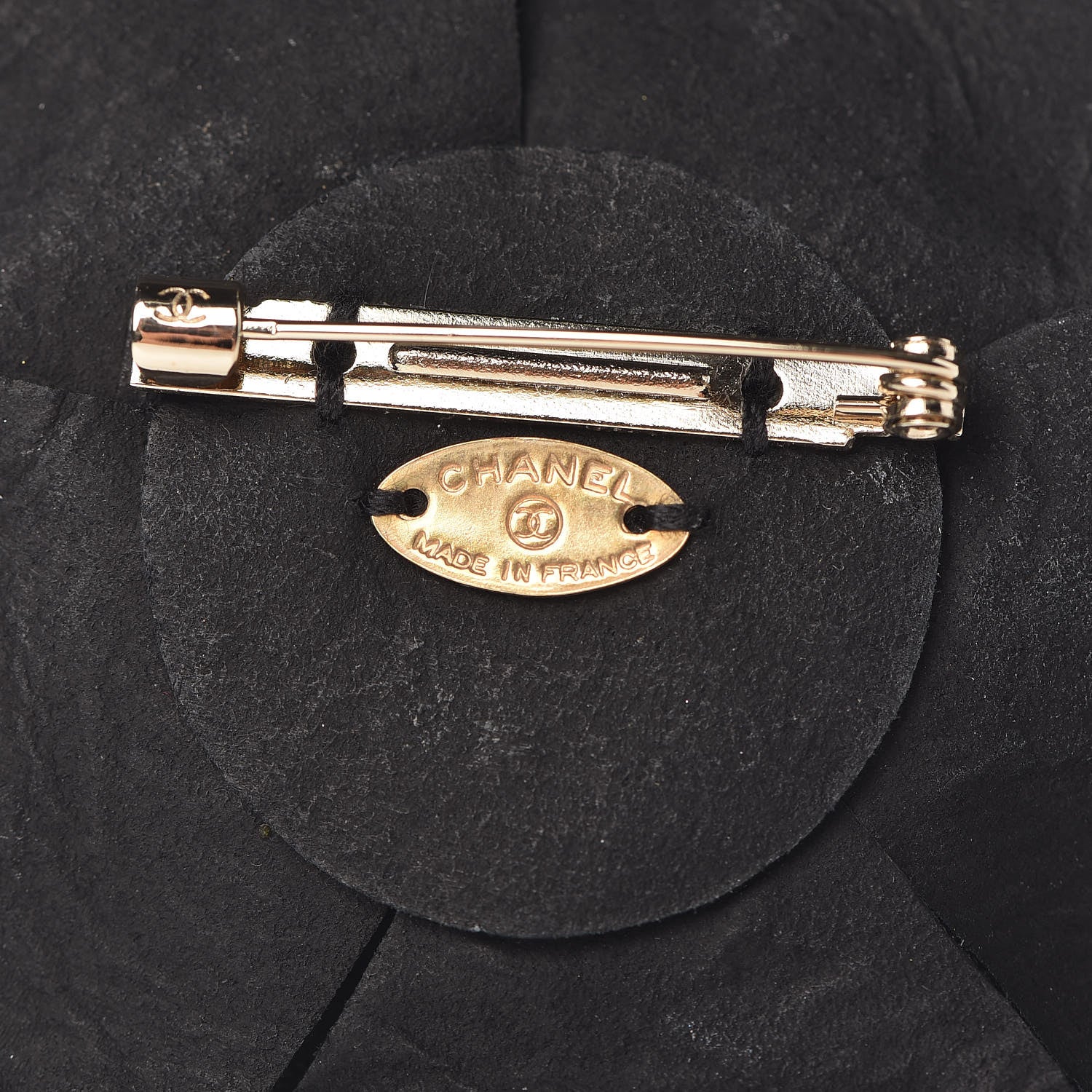 Chanel Lambskin Camellia Brooch Black 4 of 6