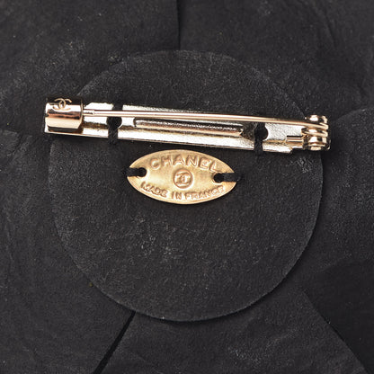 Chanel Lambskin Camellia Brooch Black 4 of 6