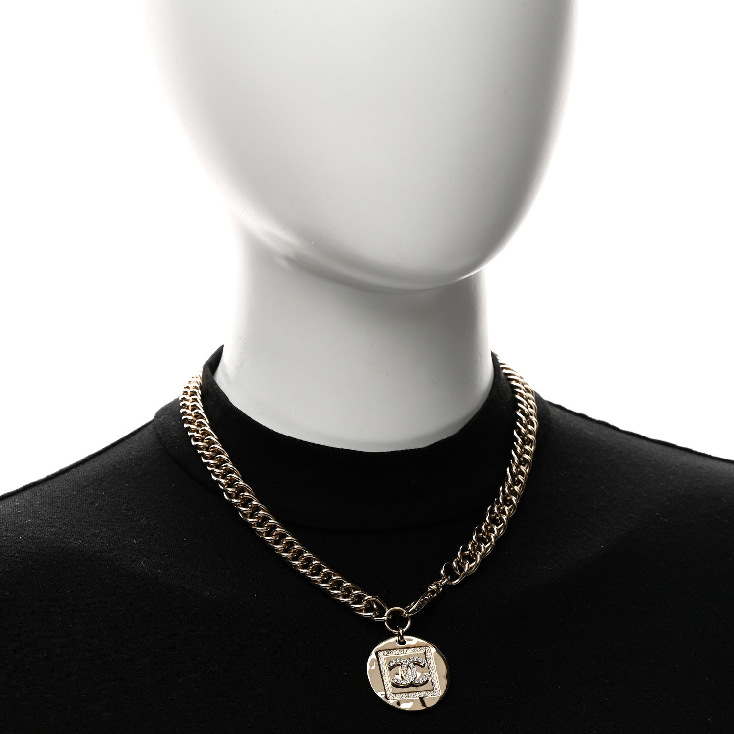 Chanel Crystal CC Chain Charm Choker Gold 1818524 – FASHIONPHILE