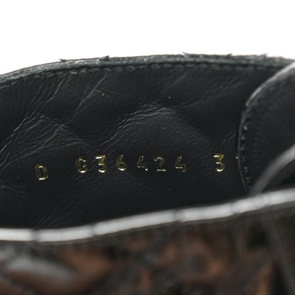 Chanel Shiny Calfskin Quilted Lace Up Combat Boots 37 Black 8 of 12