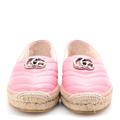 Gucci Nappa Matelasse GG Marmont Espadrilles 38.5 Wild Rose 3 of 10