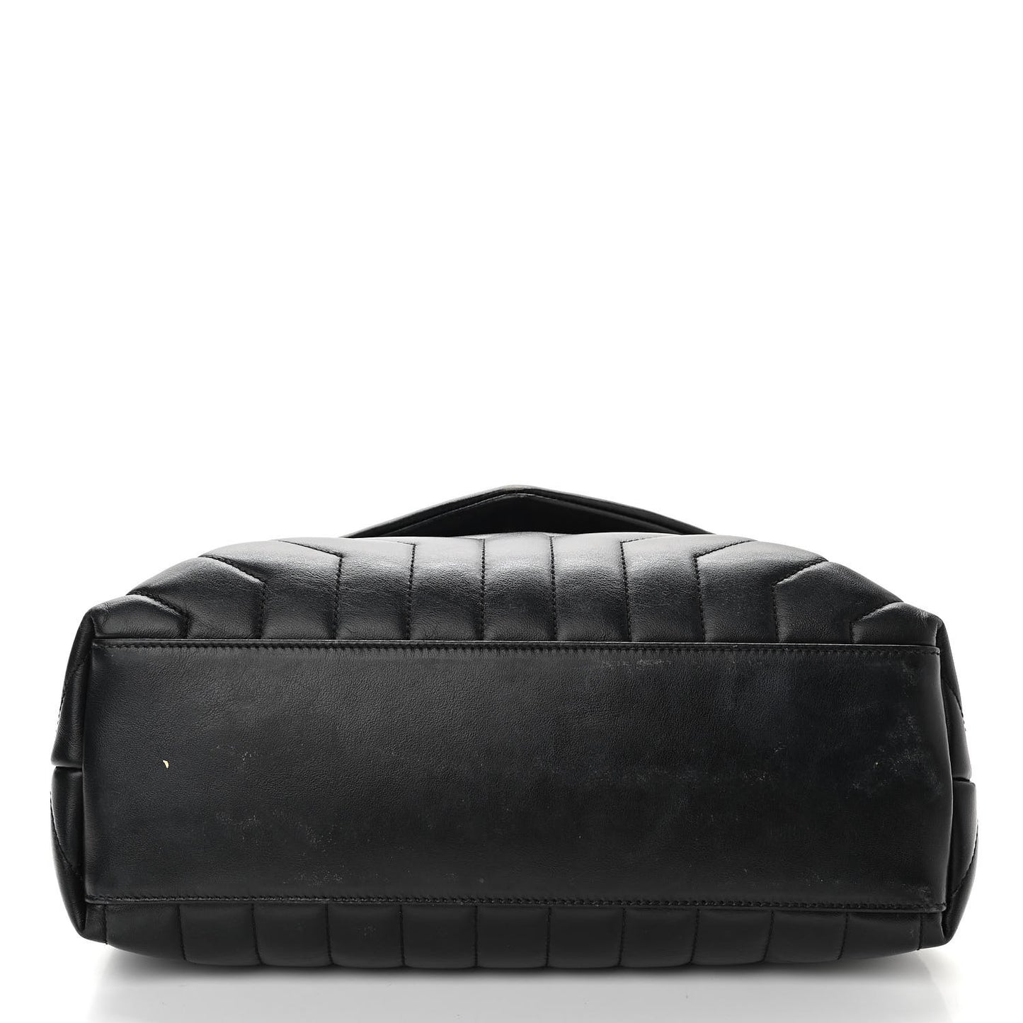 Calfskin Y Quilted Monogram Medium Loulou Chain Satchel Black