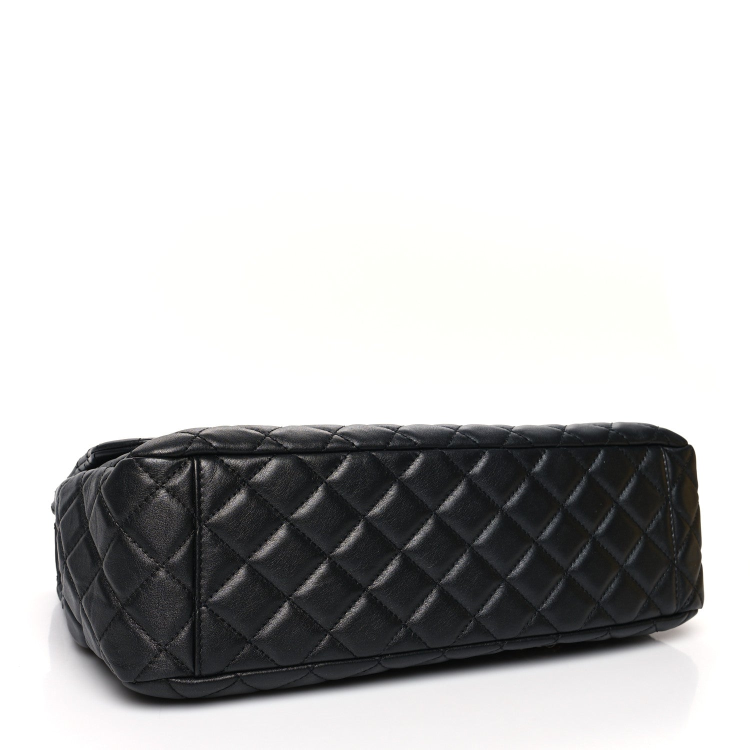 Chanel Metallized Calfskin Quilted Small XXL Travel Flap Bag Black 4 of 12