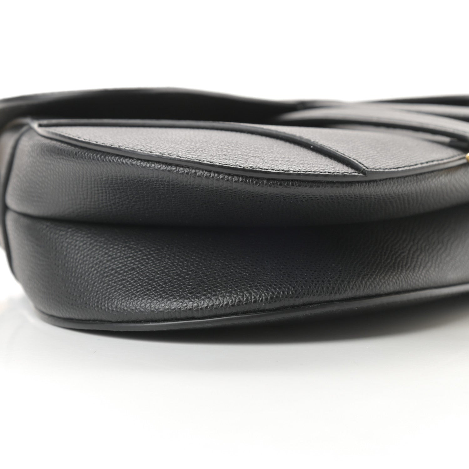 Christian Dior Grained Calfskin Saddle Bag Black 9 of 11