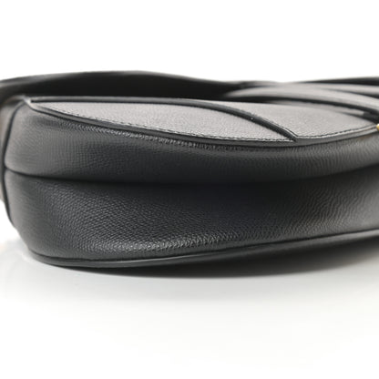 Christian Dior Grained Calfskin Saddle Bag Black 9 of 11