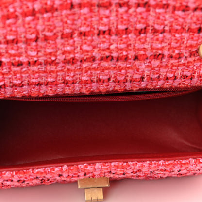 Chanel Tweed Quilted Mini 2.55 Reissue Flap Red Ecru Black 5 of 10