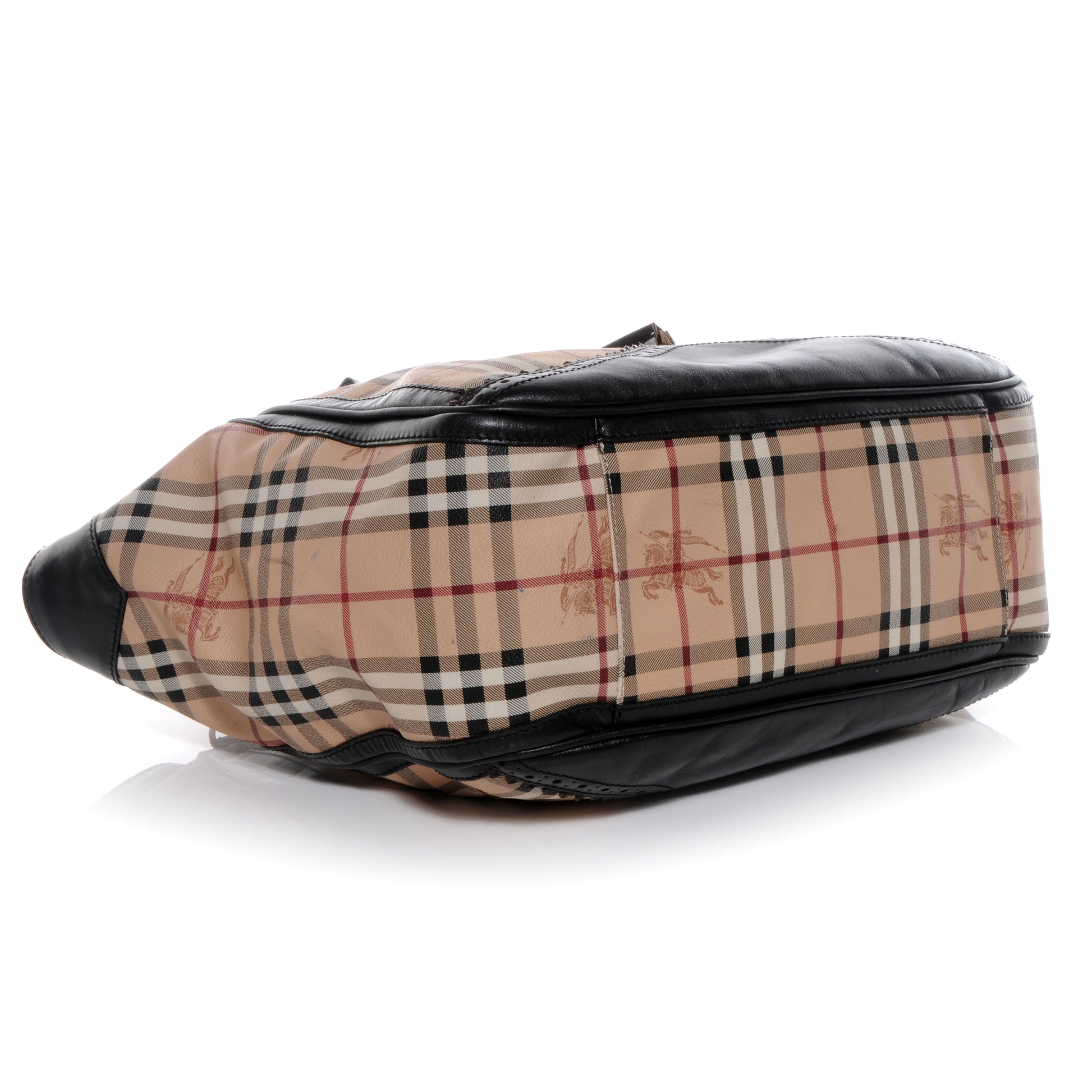 Burberry Haymarket Check Medium Brogue Tassel Tote 4 of 12