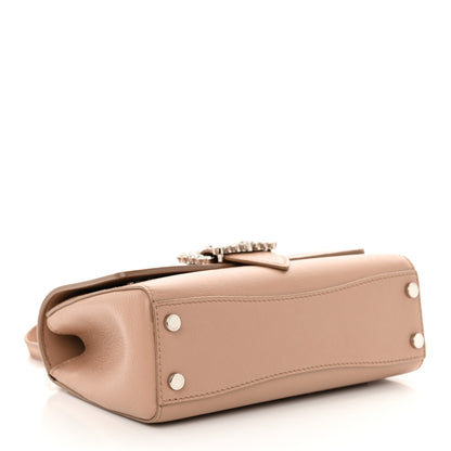 Jimmy Choo Calfskin Crystal Small Cheri Top Handle Bag Powder Pink 4 of 12