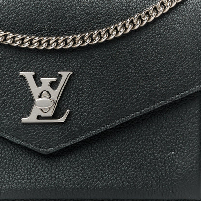 Louis Vuitton Soft Calfskin My Lockme Chain Pochette Black 7 of 9
