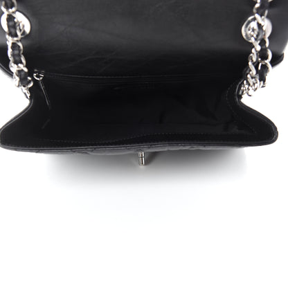 Chanel Crumpled Calfskin Medium Chain All Over Flap Black 5 of 11