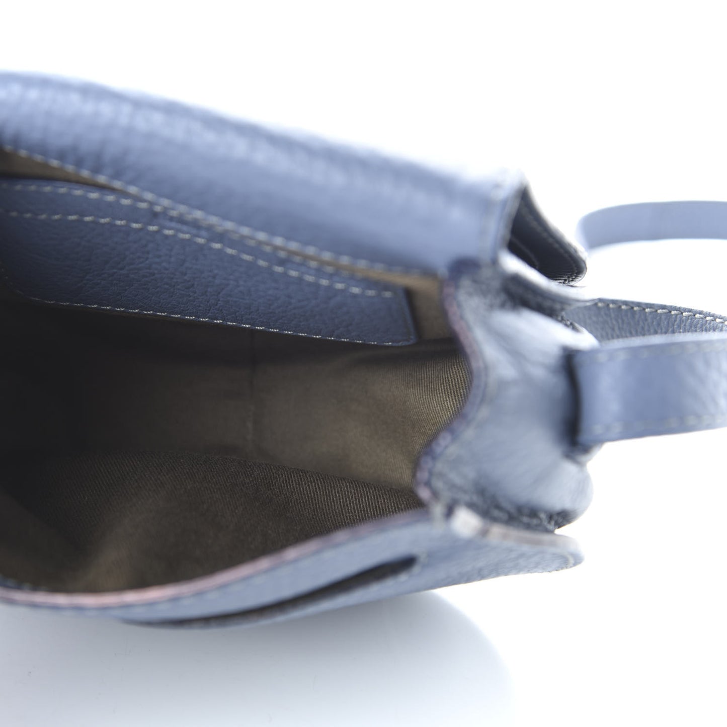 Calfskin Mini Marcie Round Crossbody Street Blue