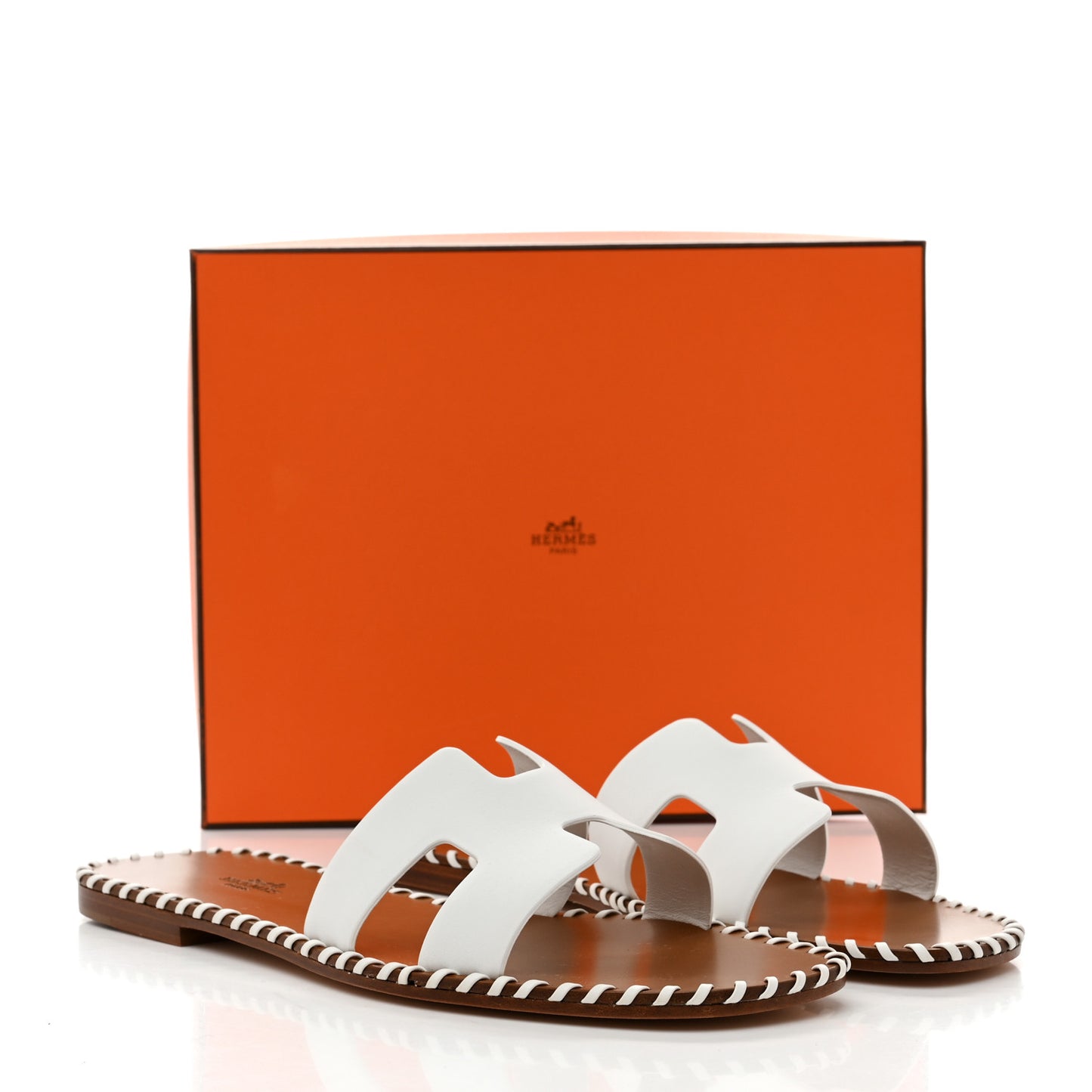 Calfskin Braided Oran Sandals 40.5 White