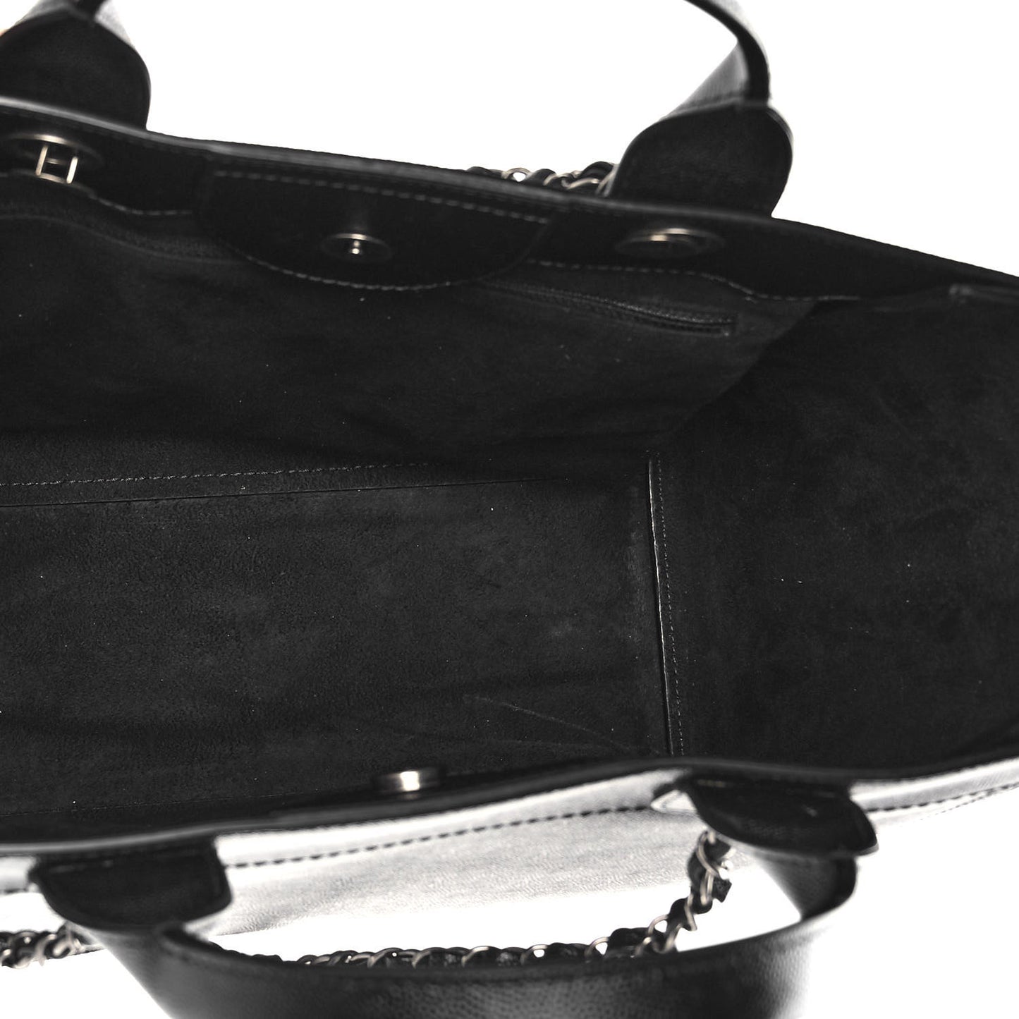 Caviar Small Studded Deauville Tote Black