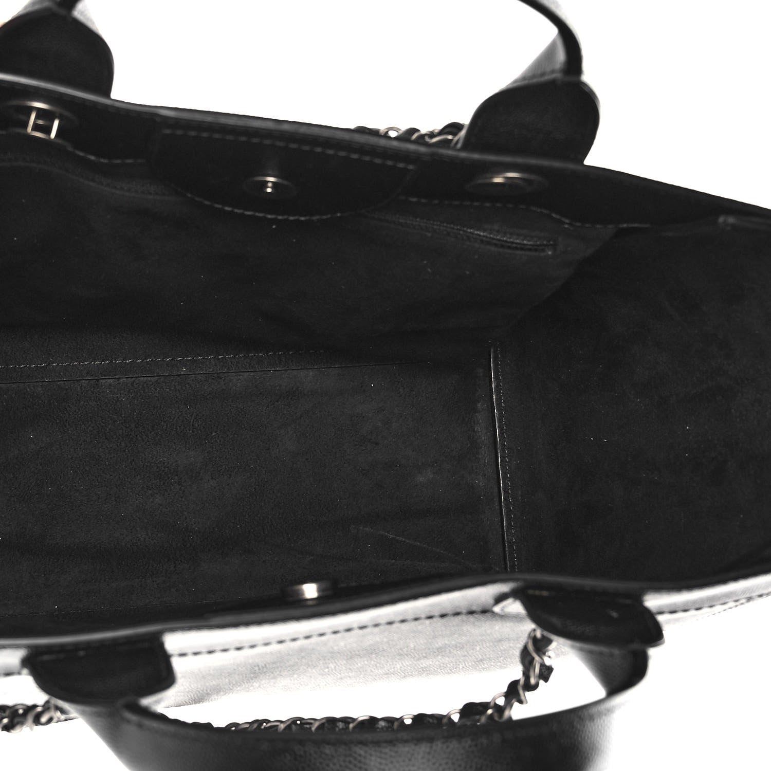Chanel Caviar Small Studded Deauville Tote Black 4 of 11