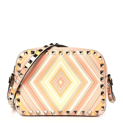 Valentino Garavani Vitello Native Couture 1975 Rockstud Camera Crossbody Bag Orange Multicolor 1 of 9