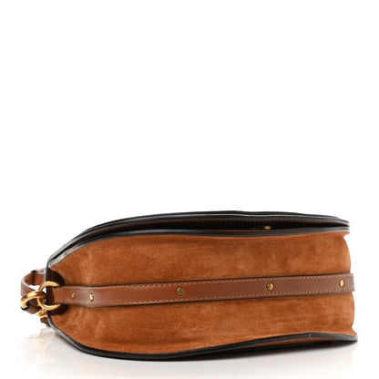Chloe Calfskin Suede Medium Nile Bracelet Bag Caramel 4 of 10