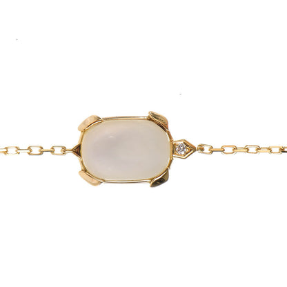 Cartier 18K Yellow Gold Mother Of Pearl Diamond Tortue Charm Bracelet 5 of 5