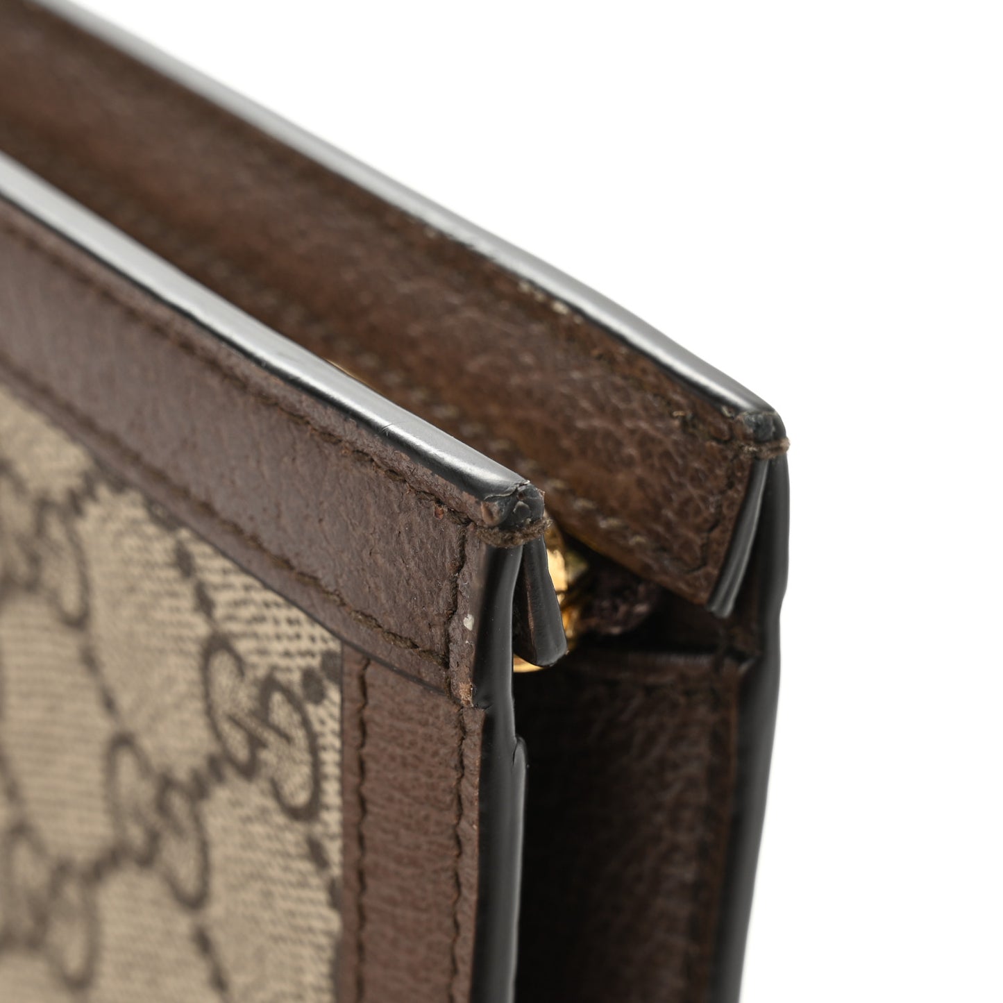 GG Supreme Monogram Web Ophidia Pouch Brown