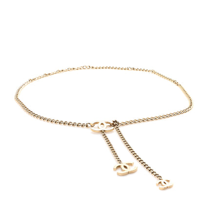 Chanel Enamel CC Chain Logo Belt Silver White 1 of 3