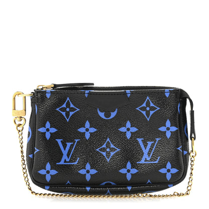 Louis Vuitton Colored Monogram Mini Pochette Accessories Blue Black 1 of 9