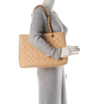Chanel Caviar Quilted Grand Shopping Tote GST Beige Clair 2 of 8