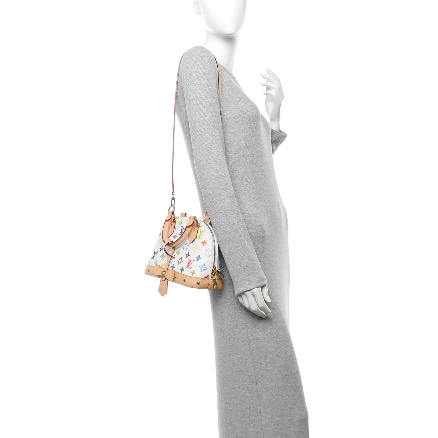 LV x TM Monogram Multicolor Alma BB White