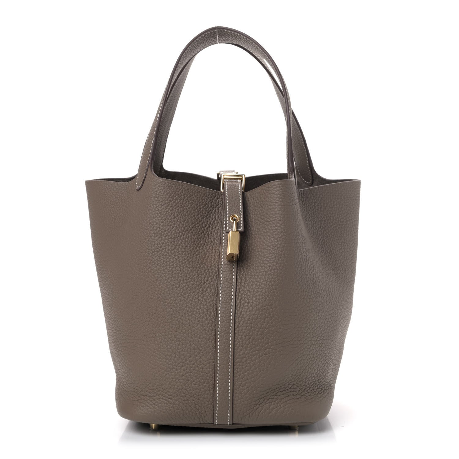 Hermes Taurillon Clemence Picotin Lock 22 MM Etoupe 1 of 4