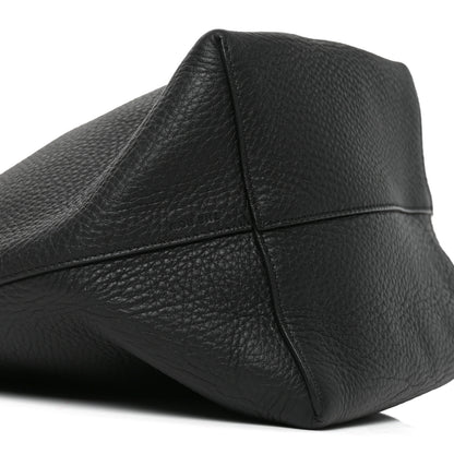 The Row Grained Calfskin Medium N/S Hook Tote Black 9 of 10
