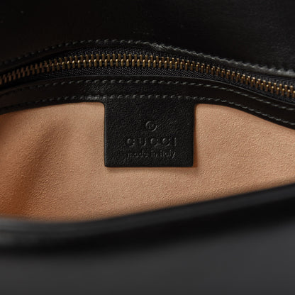Gucci Calfskin Matelasse Small GG Marmont Shoulder Bag Black 8 of 9