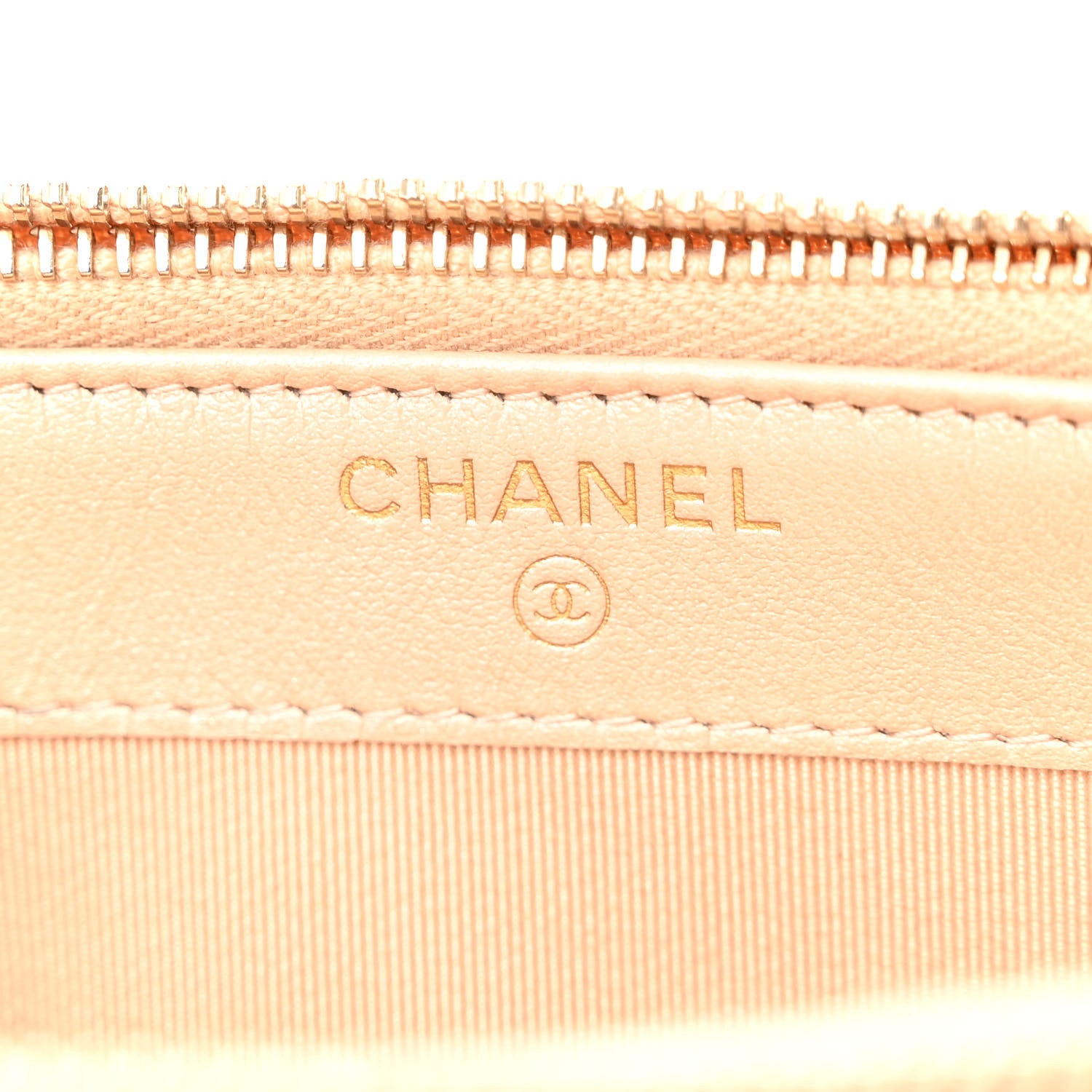 Chanel Iridescent Caviar Quilted Small Clutch With Chain Beige 8 of 14