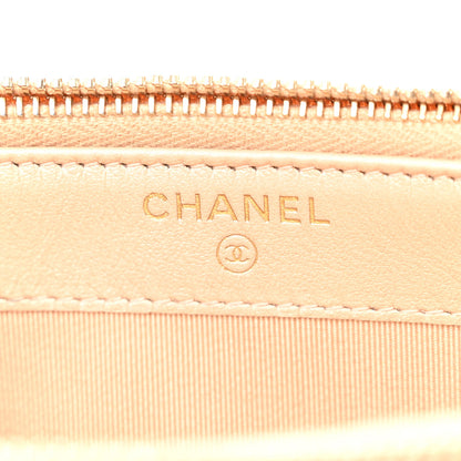 Chanel Iridescent Caviar Quilted Small Clutch With Chain Beige 8 of 14