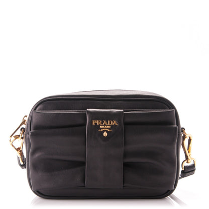 Prada Nappa Fiocco Bow Crossbody Clutch Black 1 of 8
