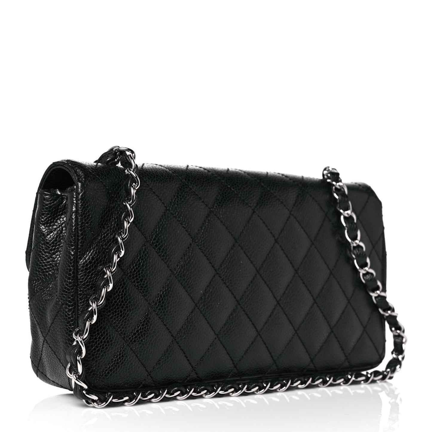 Caviar Quilted East West Flap Black