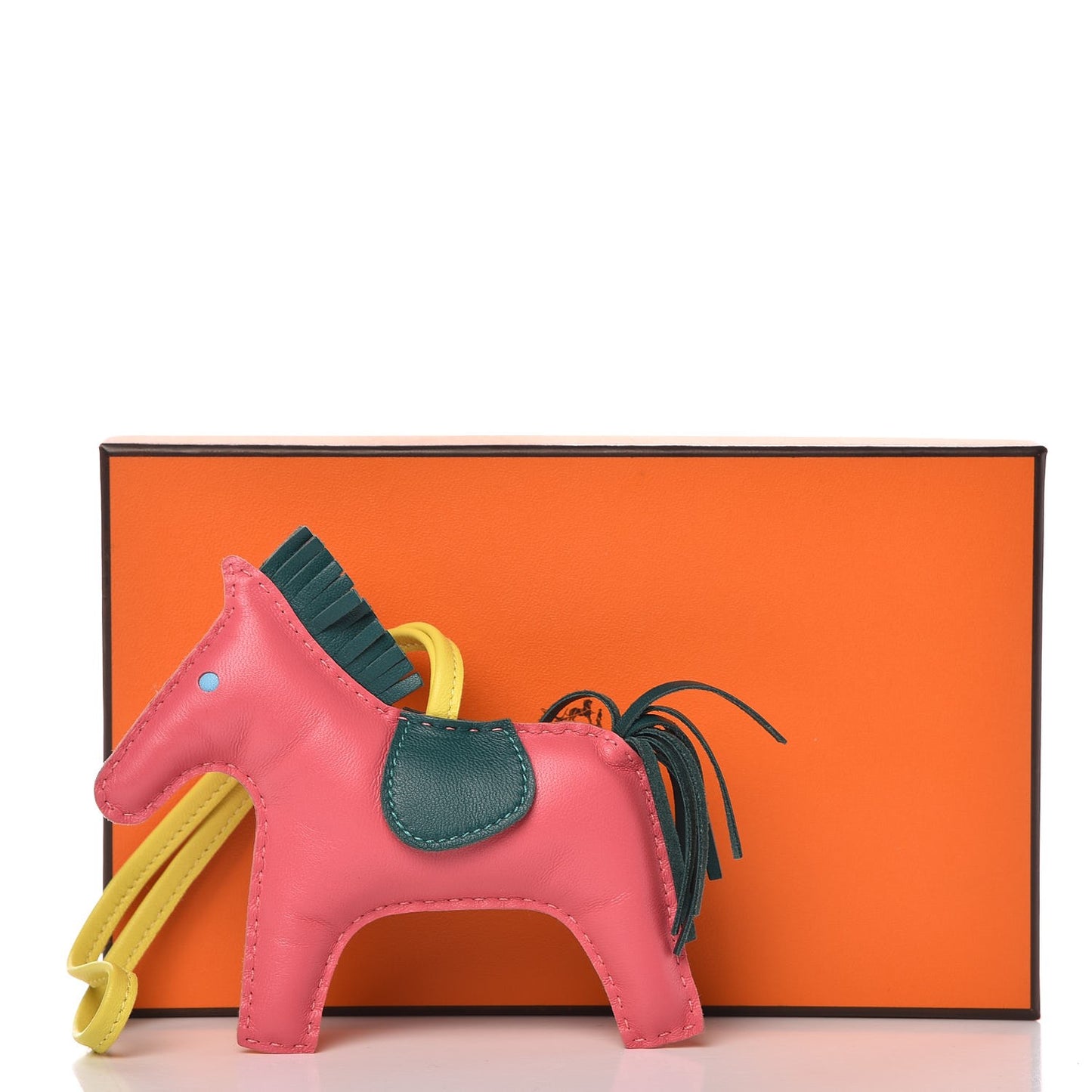 Milo Lambskin Grigri Rodeo Horse Bag Charm MM Rose Azalee Malachite Lime Celeste