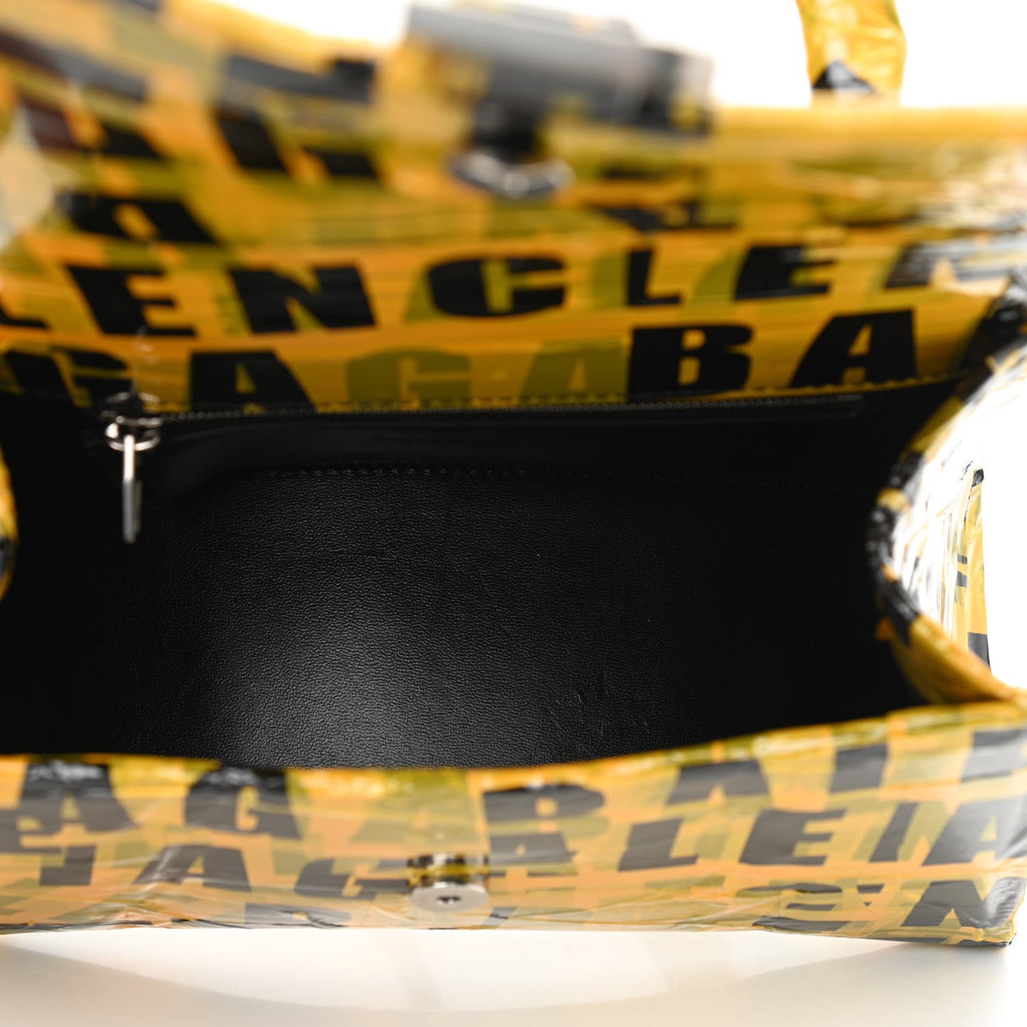 Box Calfskin Tape Small Hourglass Top Handle Bag Yellow Black