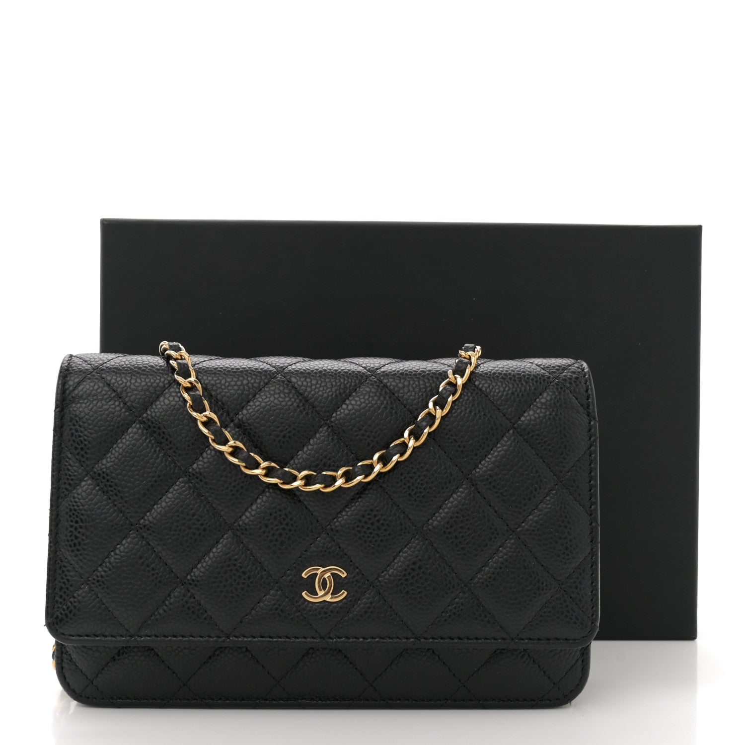 Chanel Caviar Quilted Wallet on Chain WOC Black 11 of 11