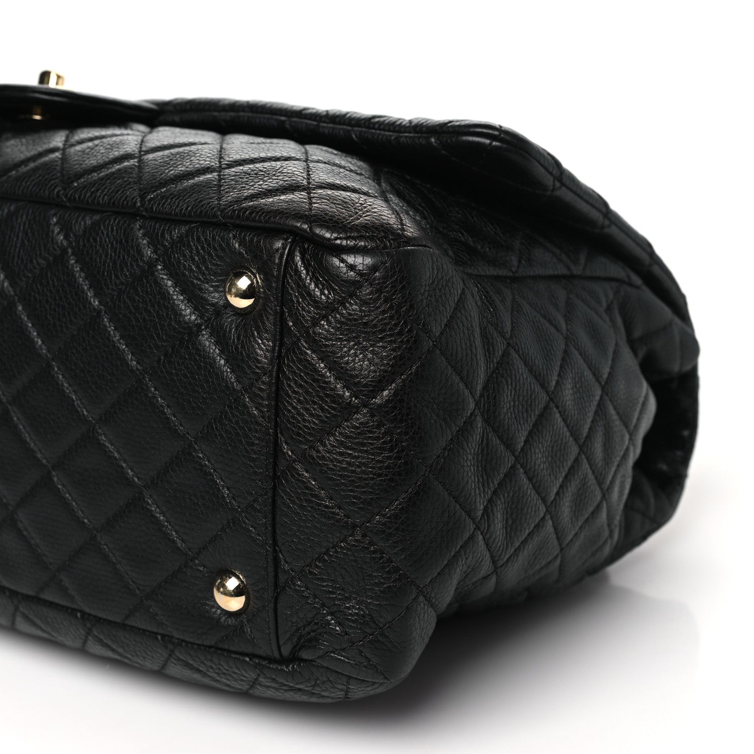 Chanel Calfskin Quilted XXL Travel Flap Bag Black 8 of 9