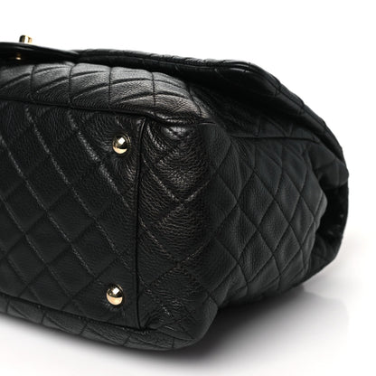 Chanel Calfskin Quilted XXL Travel Flap Bag Black 8 of 9