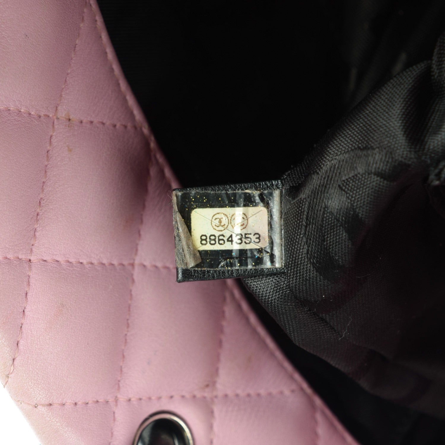 Chanel Calfskin Quilted Small Cambon Tote Pink Black 7 of 9