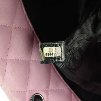 Chanel Calfskin Quilted Small Cambon Tote Pink Black 7 of 9